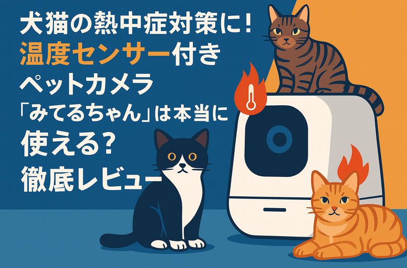 犬猫の熱中症対策に！温度センサー付きペットカメラ「みてるちゃん」レビュー