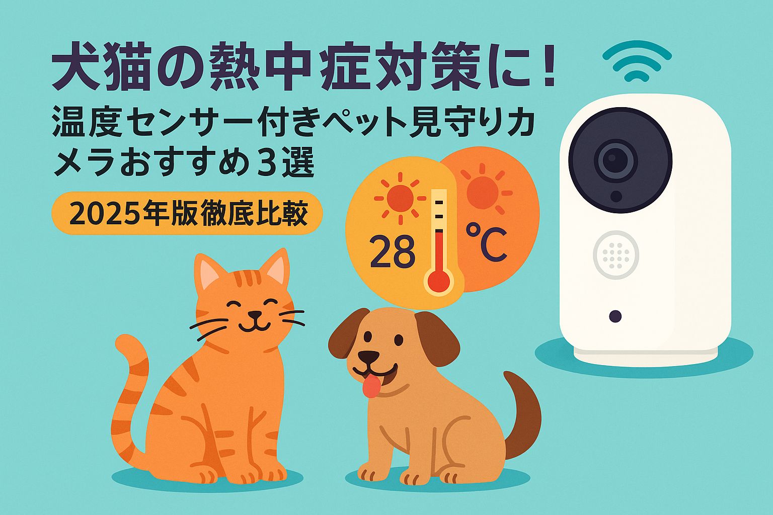 犬猫の熱中症対策に！温度センサー付きペット見守りカメラおすすめ3選【2025年版徹底比較】